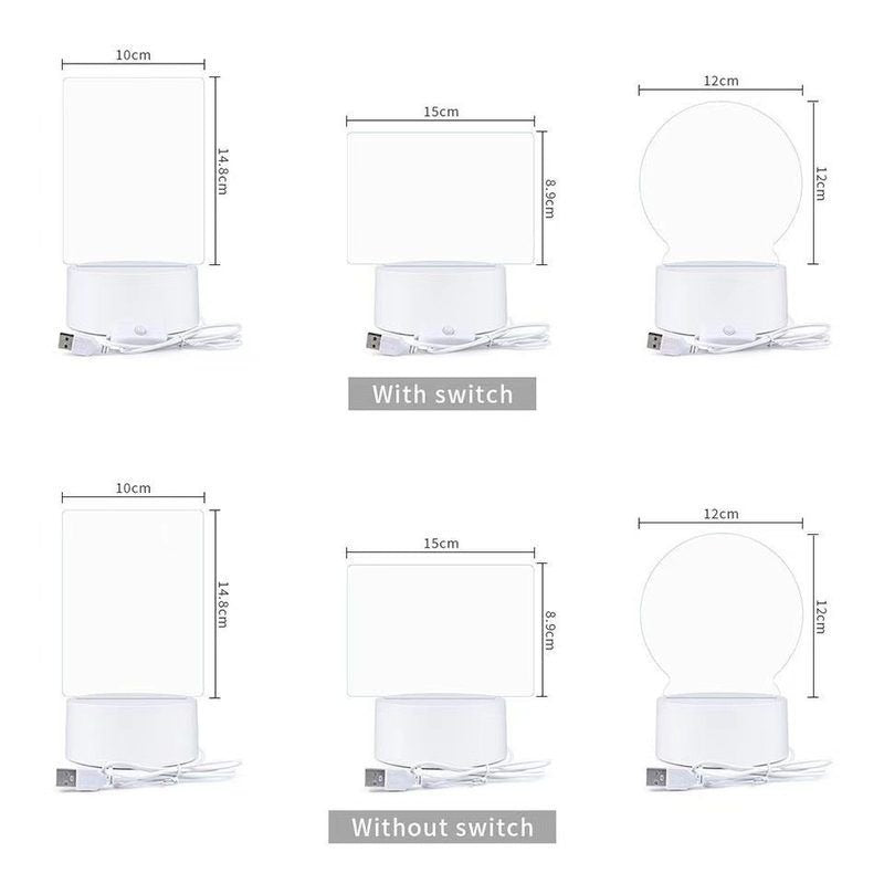 3d luminous message board nightlight