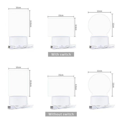 3d luminous message board nightlight