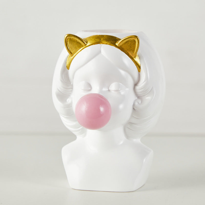 Nordic Cat Ear Resin Plant Pot