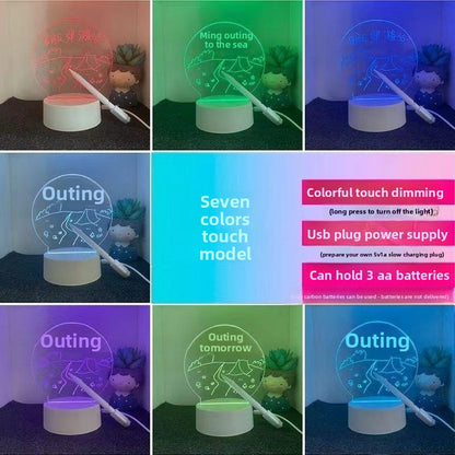 3d luminous message board nightlight